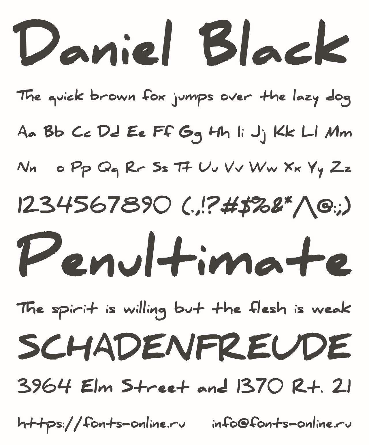 Daniel Black шрифт