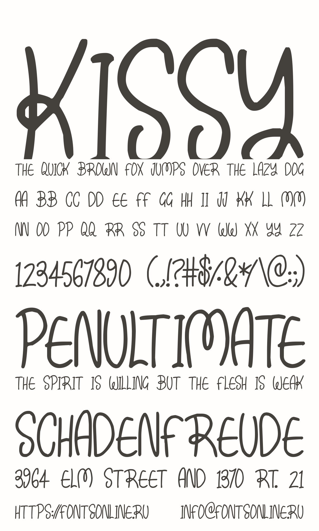 Kissy шрифт