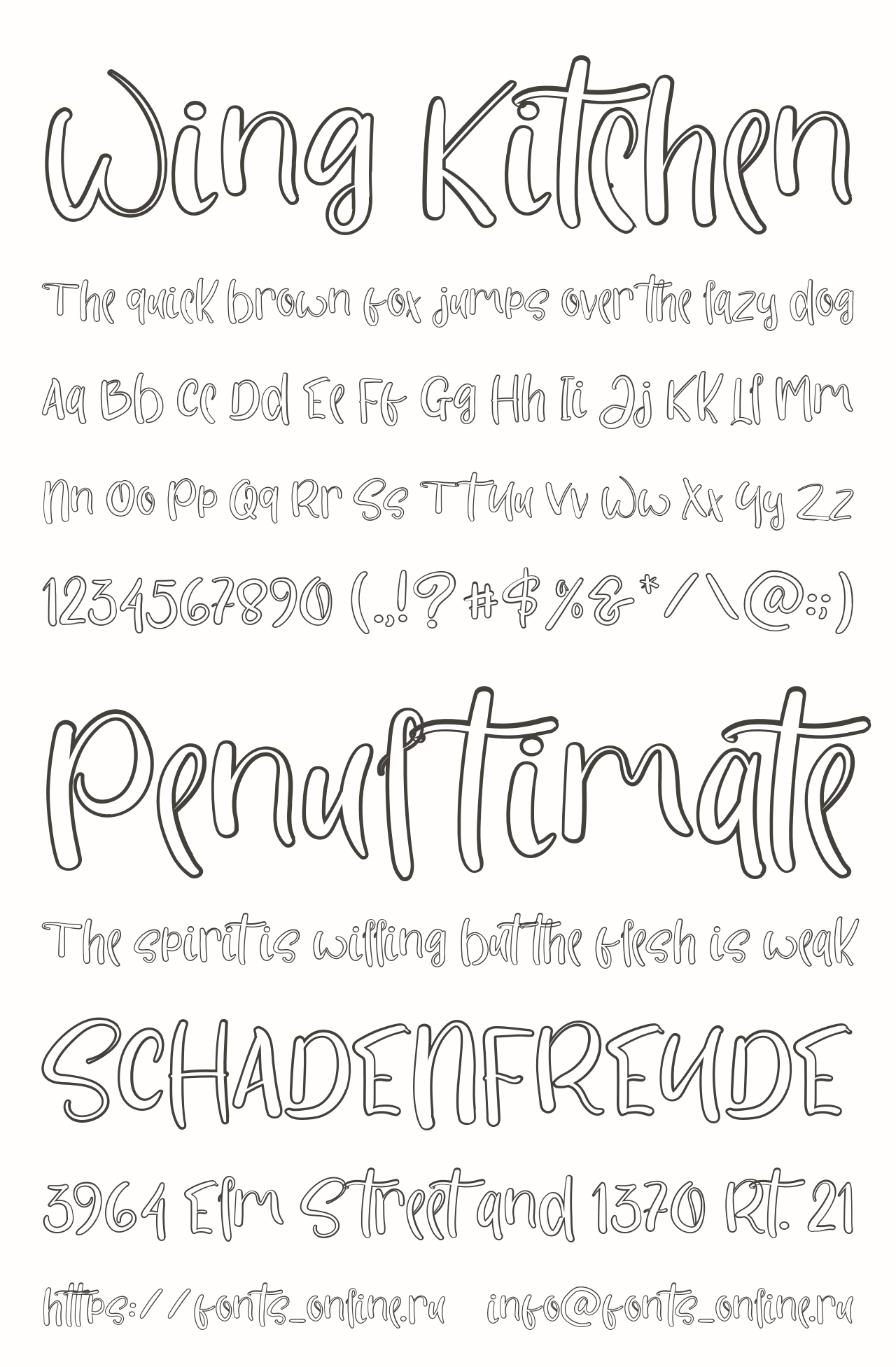 Wing Kitchen шрифт