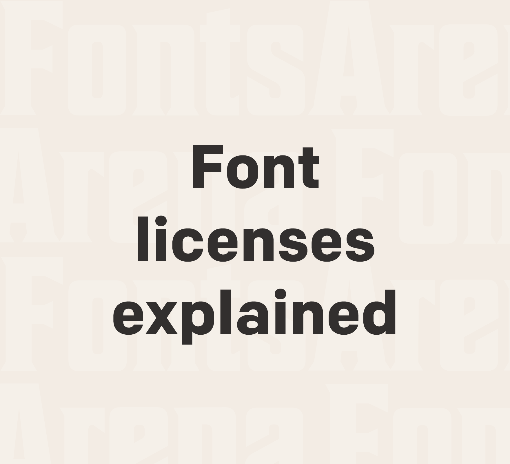 Explicación de las licencias de fuentes — FontsArena