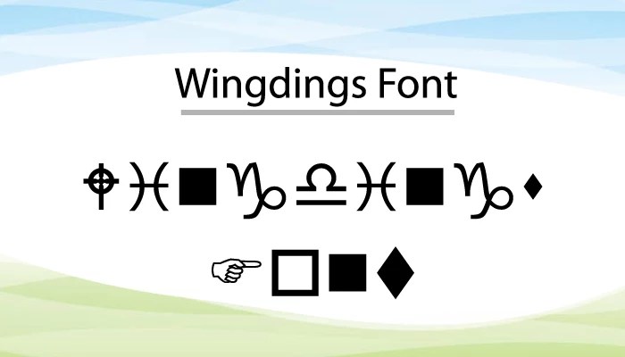 Wingdings Font Free Download - Fonts Park