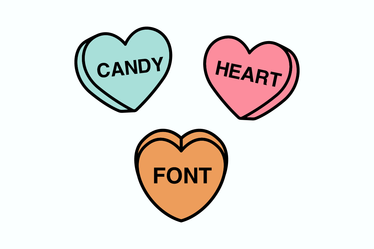 Candy Heart Font for Conversation Hearts Free Download