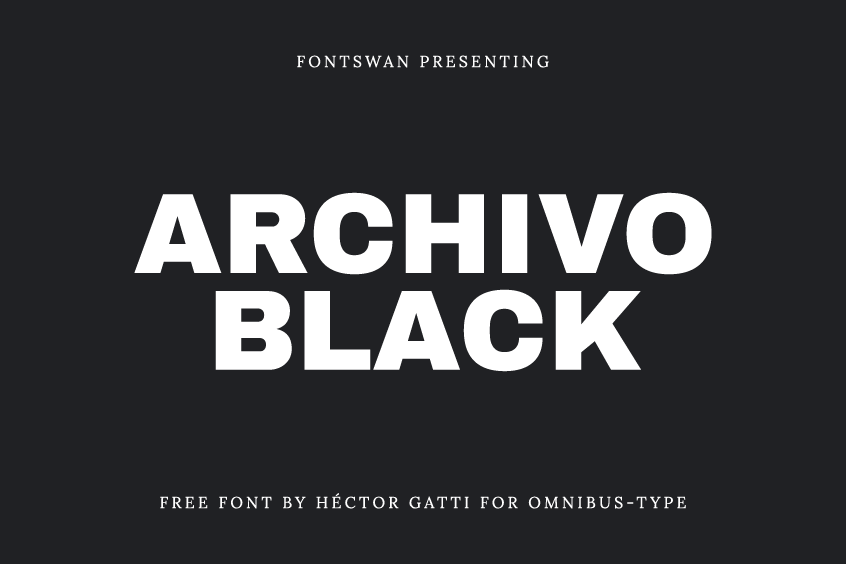 Archivo Black Font Free Download FontSwan