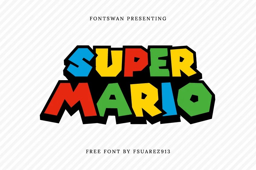 Super Mario Font Mario Bros, World, & More! Free Download