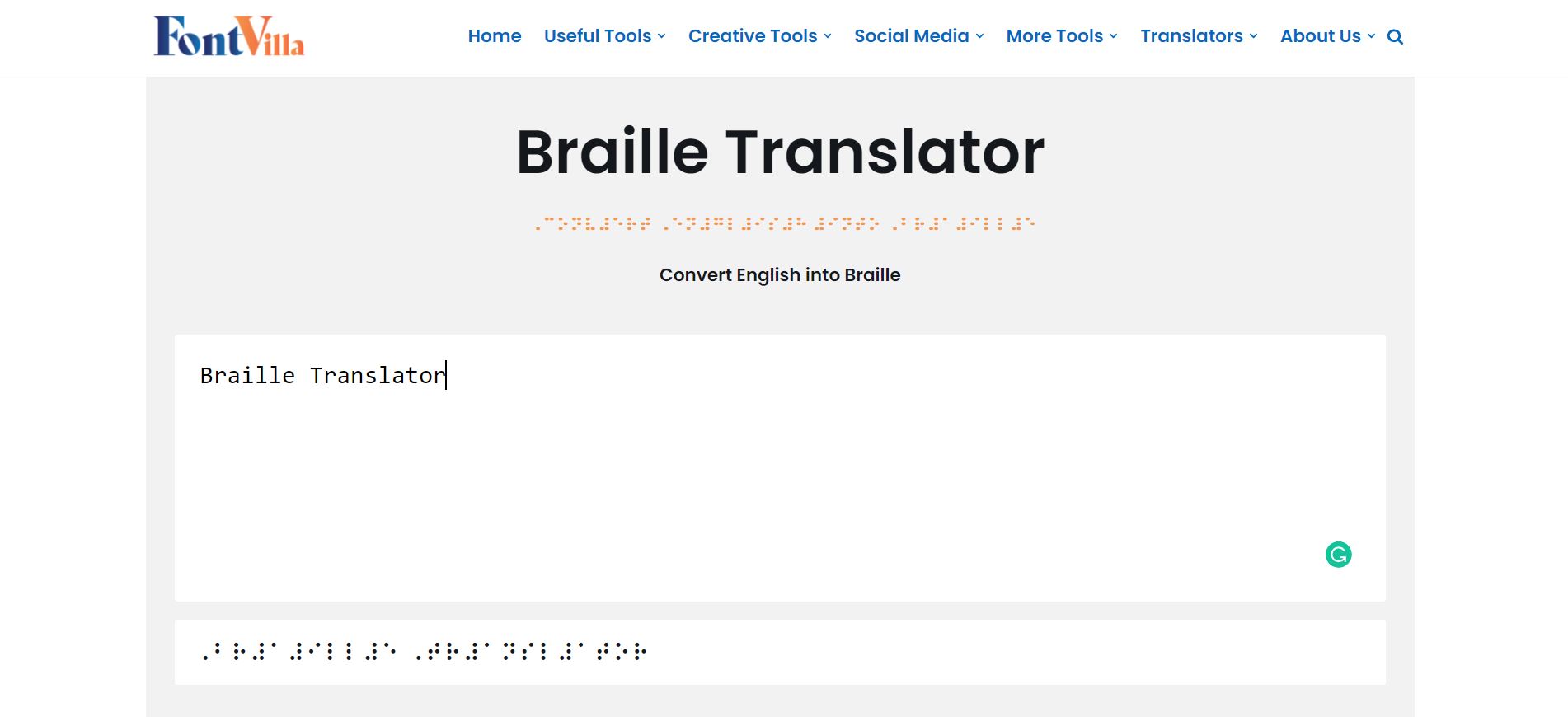 Braille Translator [Copy & Paste]