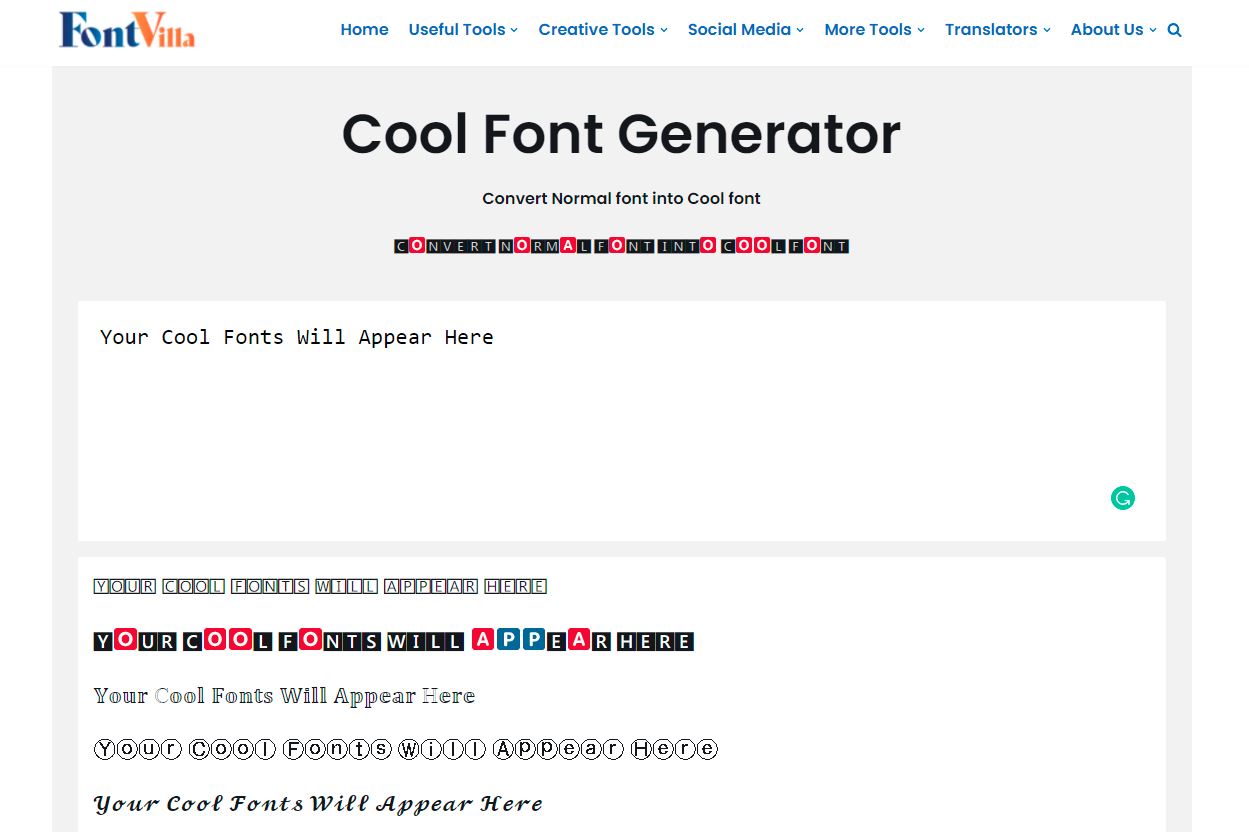 Cool Font Generator (𝓒𝓸𝓹𝔂 & ₱₳₴₮Ɇ) ♟
