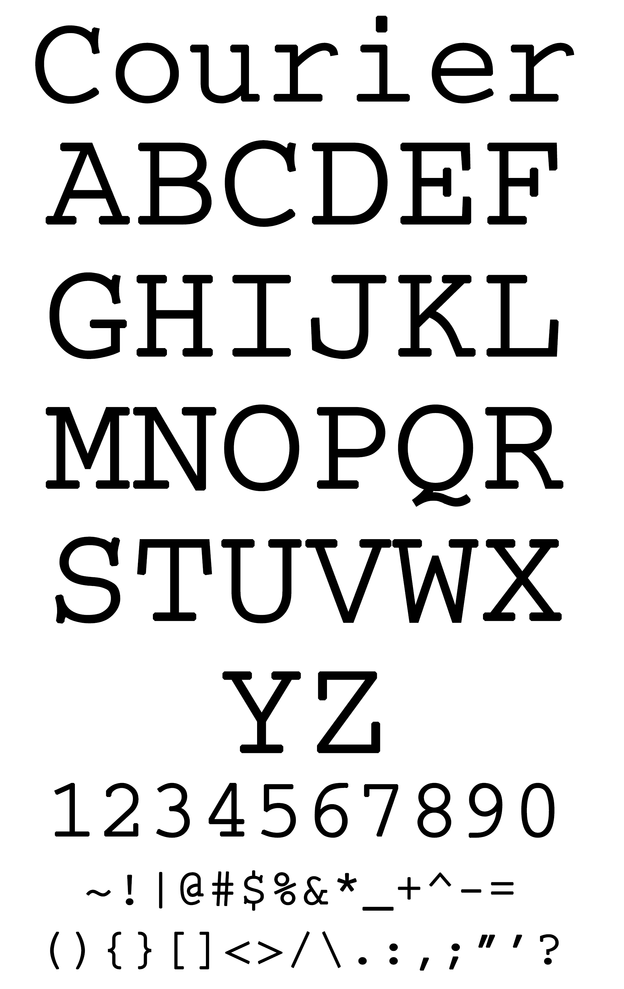 Courier Font Fontzaa Exclusive Fonts Library