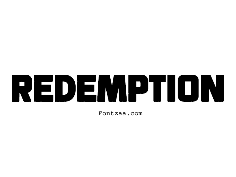 Redemption Font Fontzaa Exclusive Fonts Library