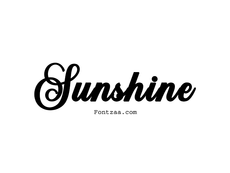 Sunshine Font Fontzaa Fonts Free Download