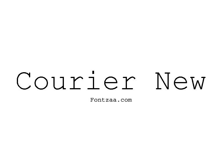 Courier New Font Fontzaa Exclusive Fonts Library
