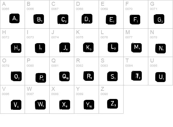 scrabble Font