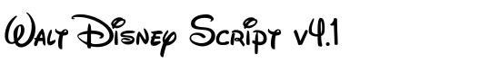 Walt Disney Script v4.1 Font