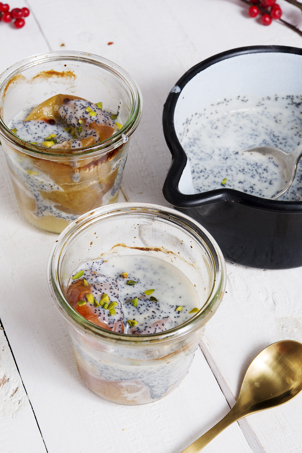 Bratapfel mit Mohnsauce