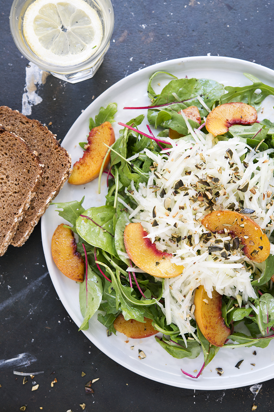 Kohlrabi-Pfirsich-Salat