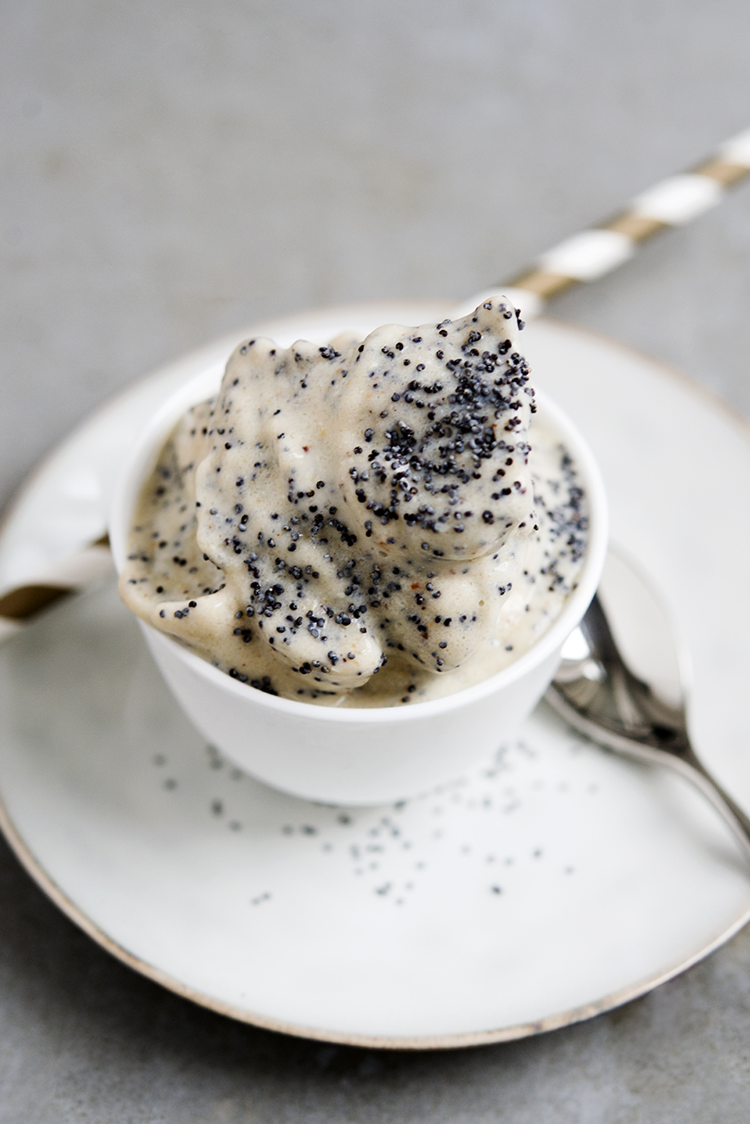 Eis, Nice Cream, veganes Eis, Banane, Mohn, Aprikose