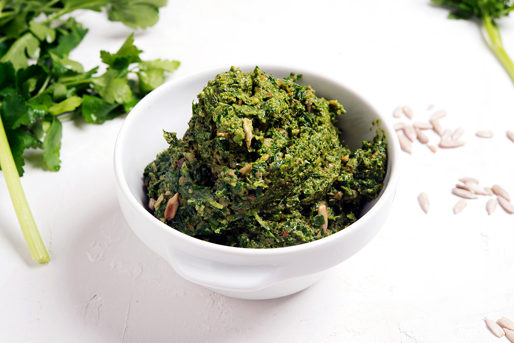 Pesto, Kids, vegan, Petersilie, Pasta