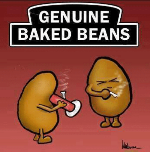 Smoking Baked Beans Food!