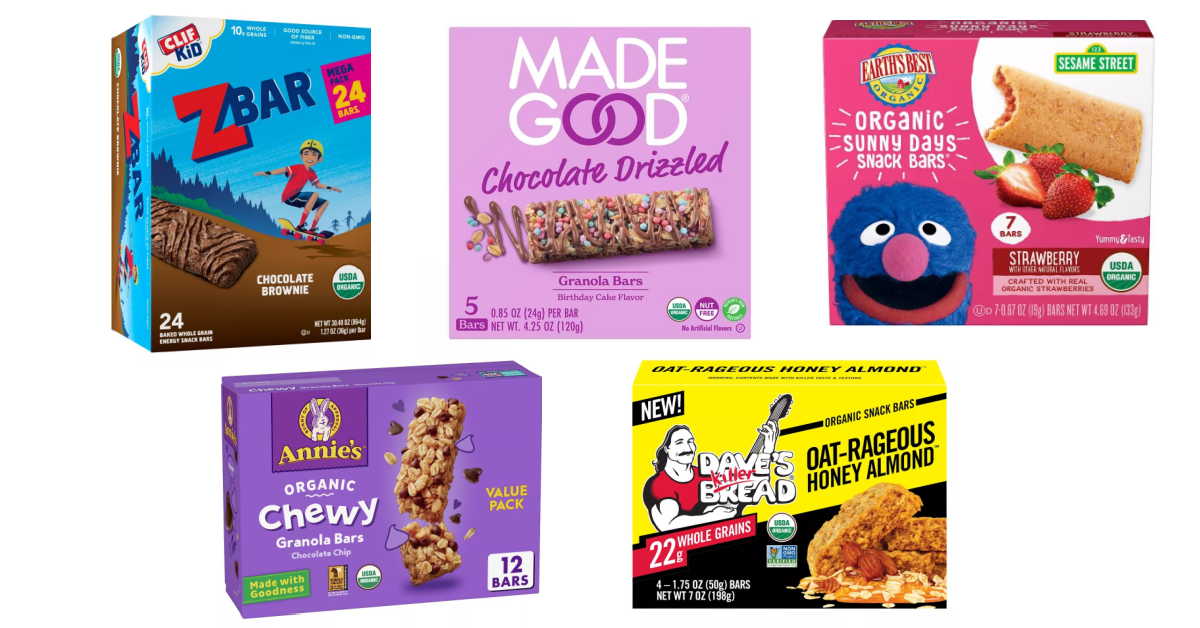 Organic snack bars are full of processed ingredients (Is there a