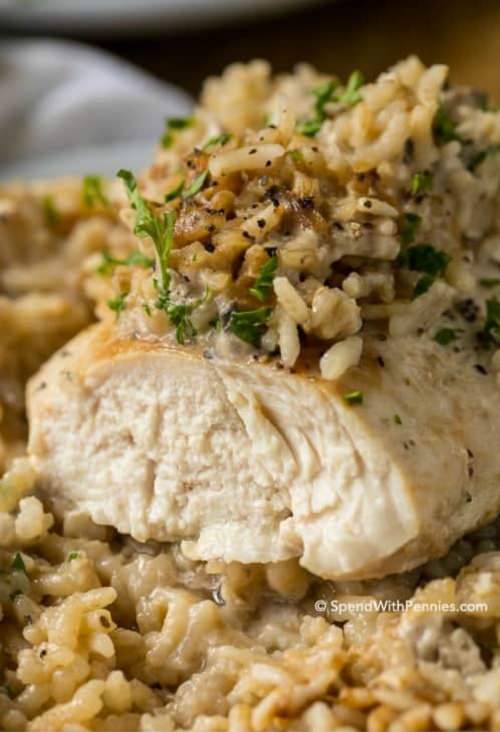 4 Ingredient Chicken Rice Casserole ⋆ Food Curation