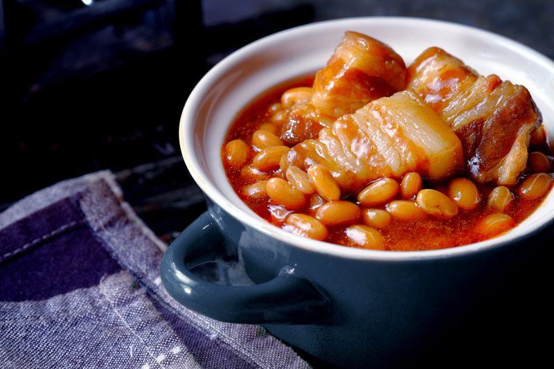 Smoky Slow Cooker Pork & Beans Food For Net