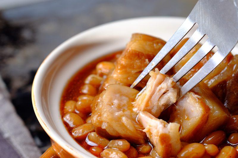 Smoky Slow Cooker Pork & Beans Food For Net