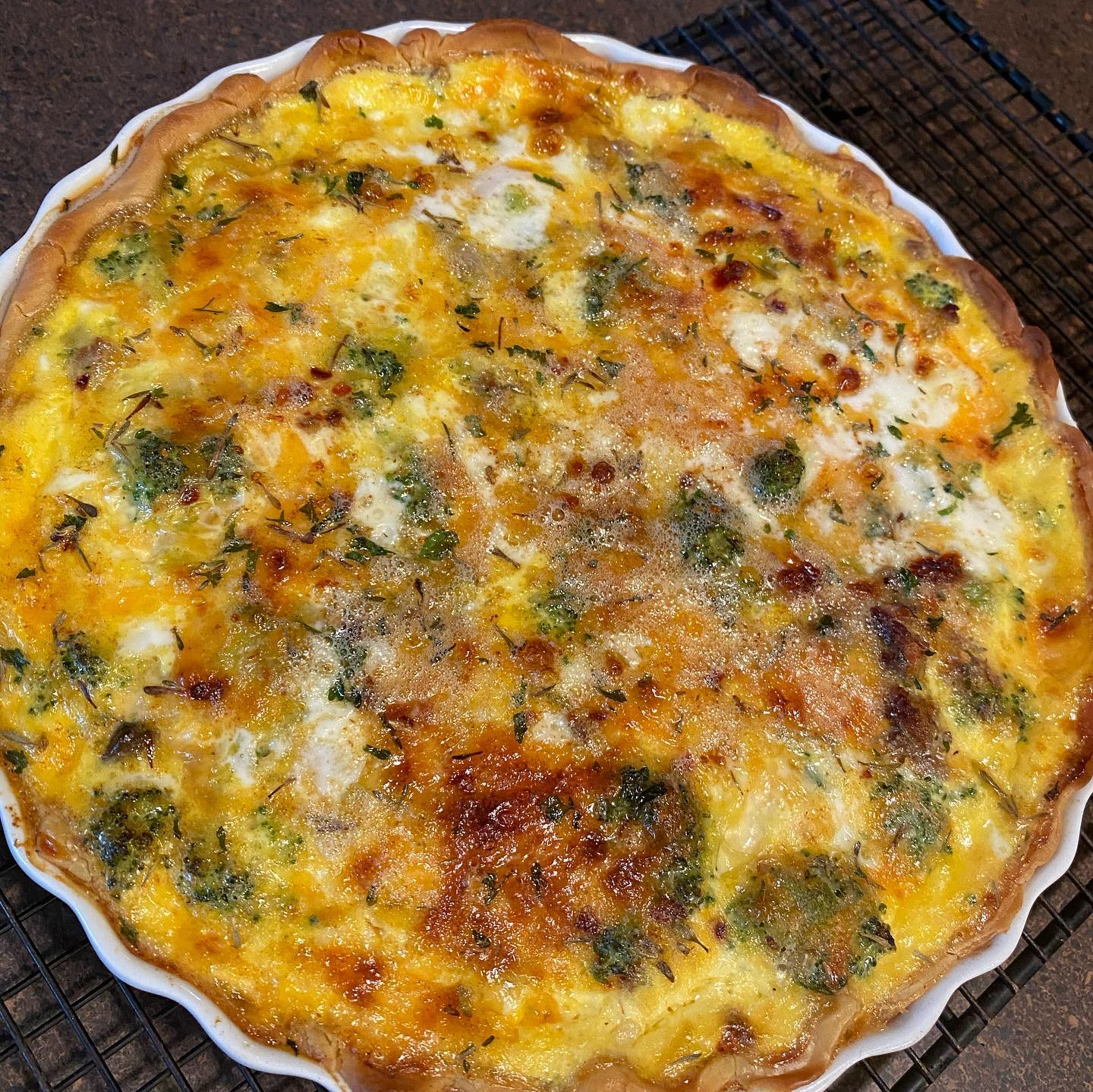 Sausage & Broccoli Quiche foodgeeksupreme