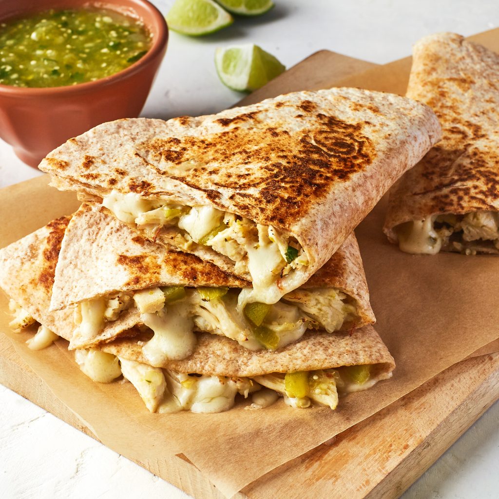 Cheesy Pulled Chicken & Green Chile Quesadillas Food Heaven Made Easy
