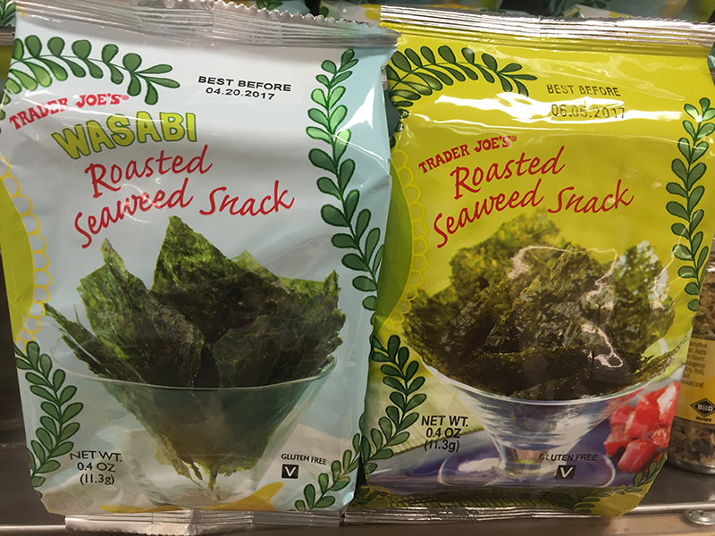 Nori Seaweed snacks TJ Foodie Bars