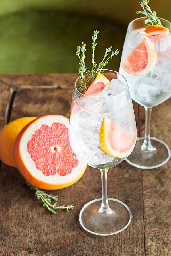Belvedere Vodka's twist on the spritz with pink grapefruit and thyme