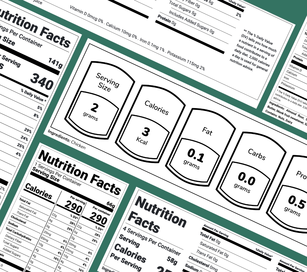 Nutrition Facts Label Formats Food Label Maker