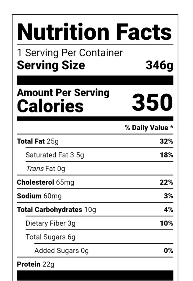 Free Nutrition Facts Label Generator