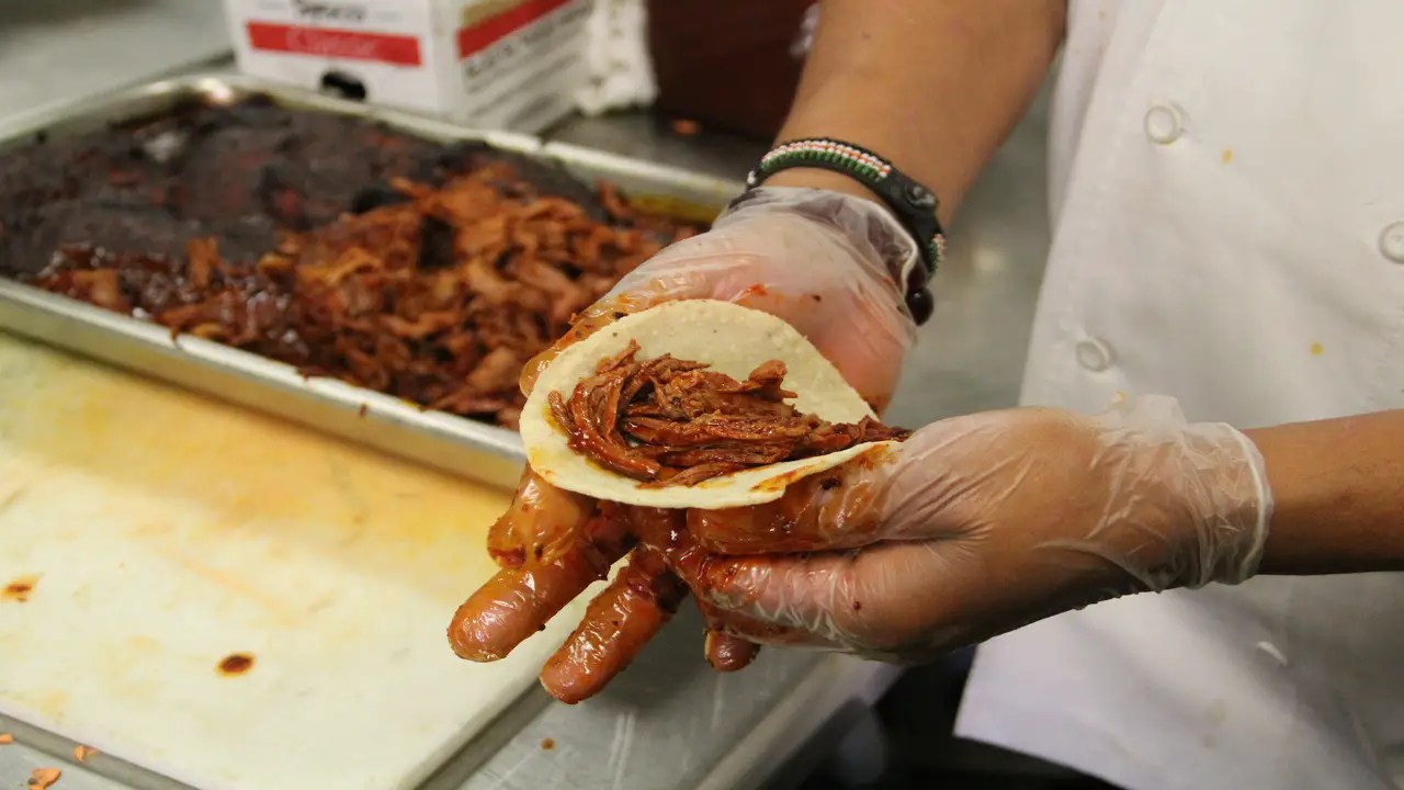 Preparing The Tacos