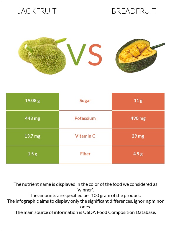 Jackfruit vs. Breadfruit — InDepth Nutrition Comparison