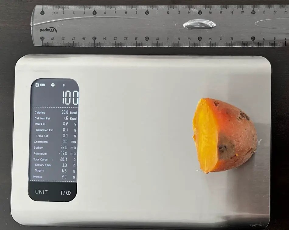 Sweet potato nutrition calories, carbs, GI, protein, fiber, fats