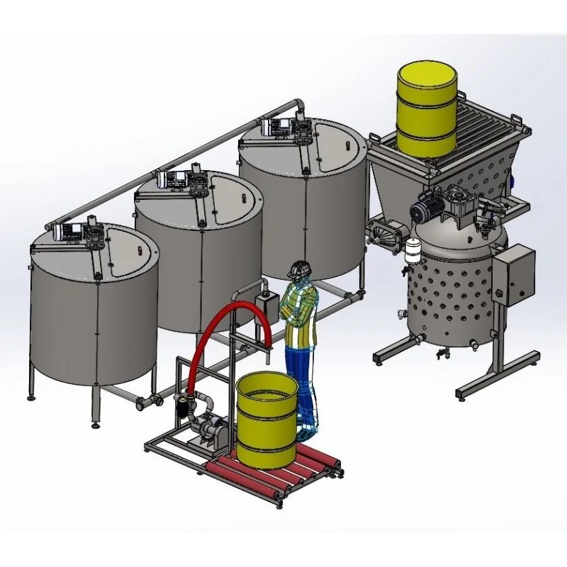 Equipment for industrial honey processing