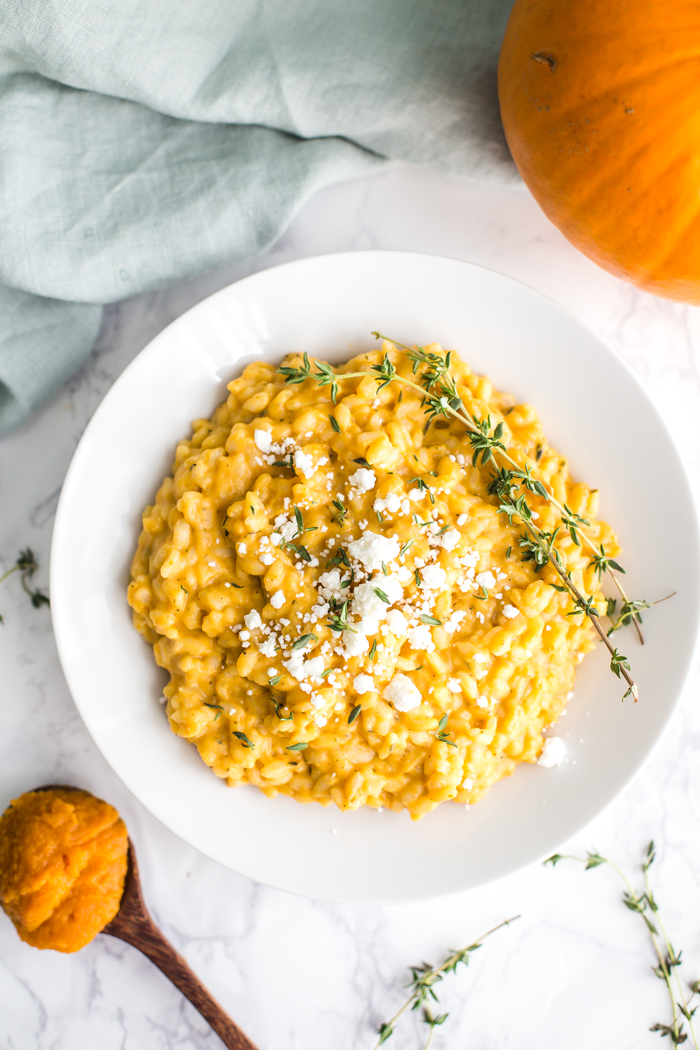 Pumpkin Goat Cheese Risotto Food with Feeling