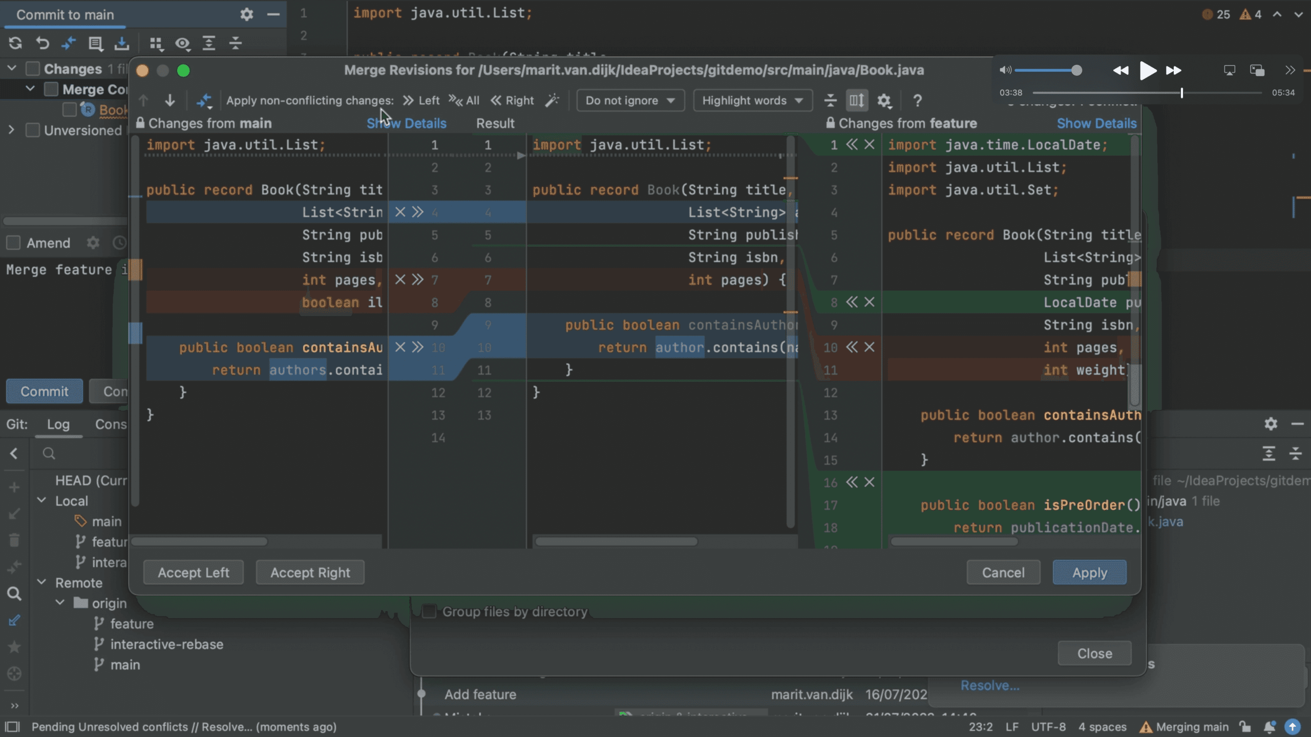 Resolving Git Merge Conflicts in IntelliJ IDEA Foojay.io Today