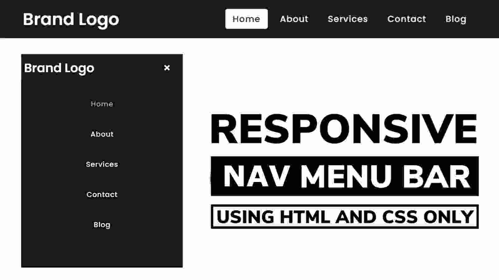 Navigation Menu Bar Design Using HTML and CSS