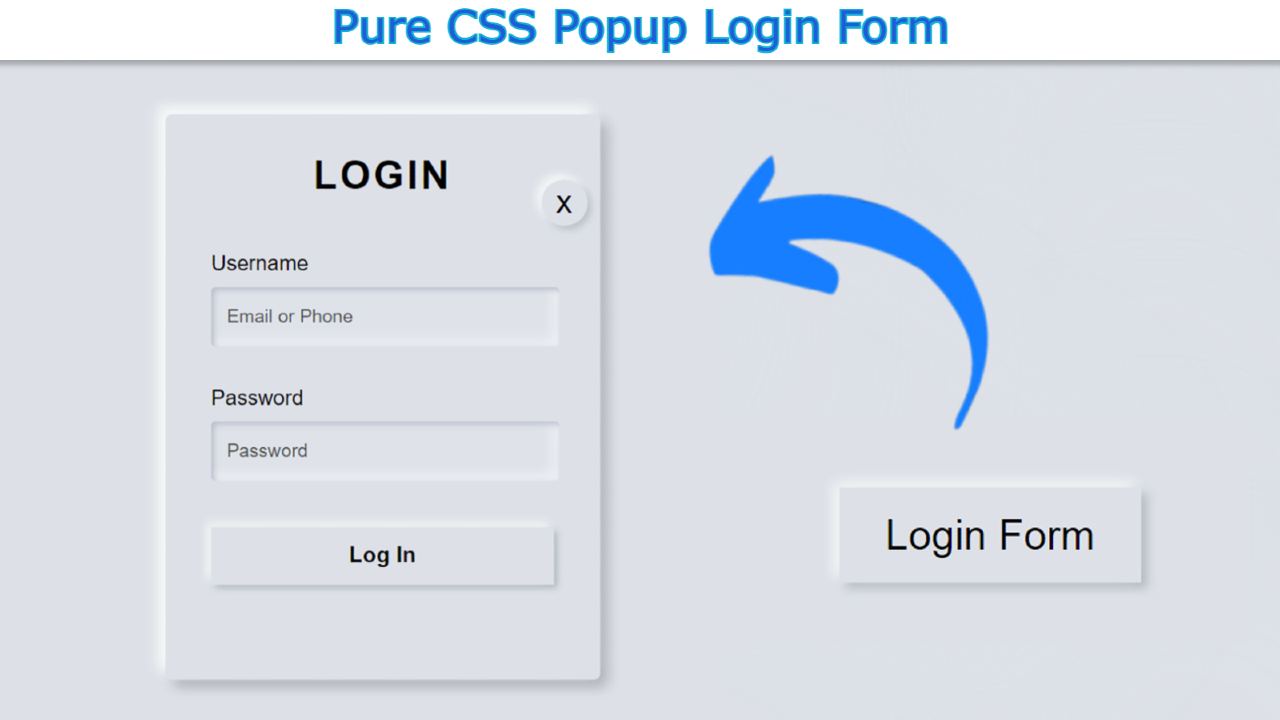 How To Create a Popup Login Form using only CSS & HTML