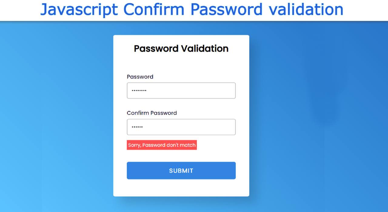 How To Validate Email Password In Html Css Javascript vrogue.co