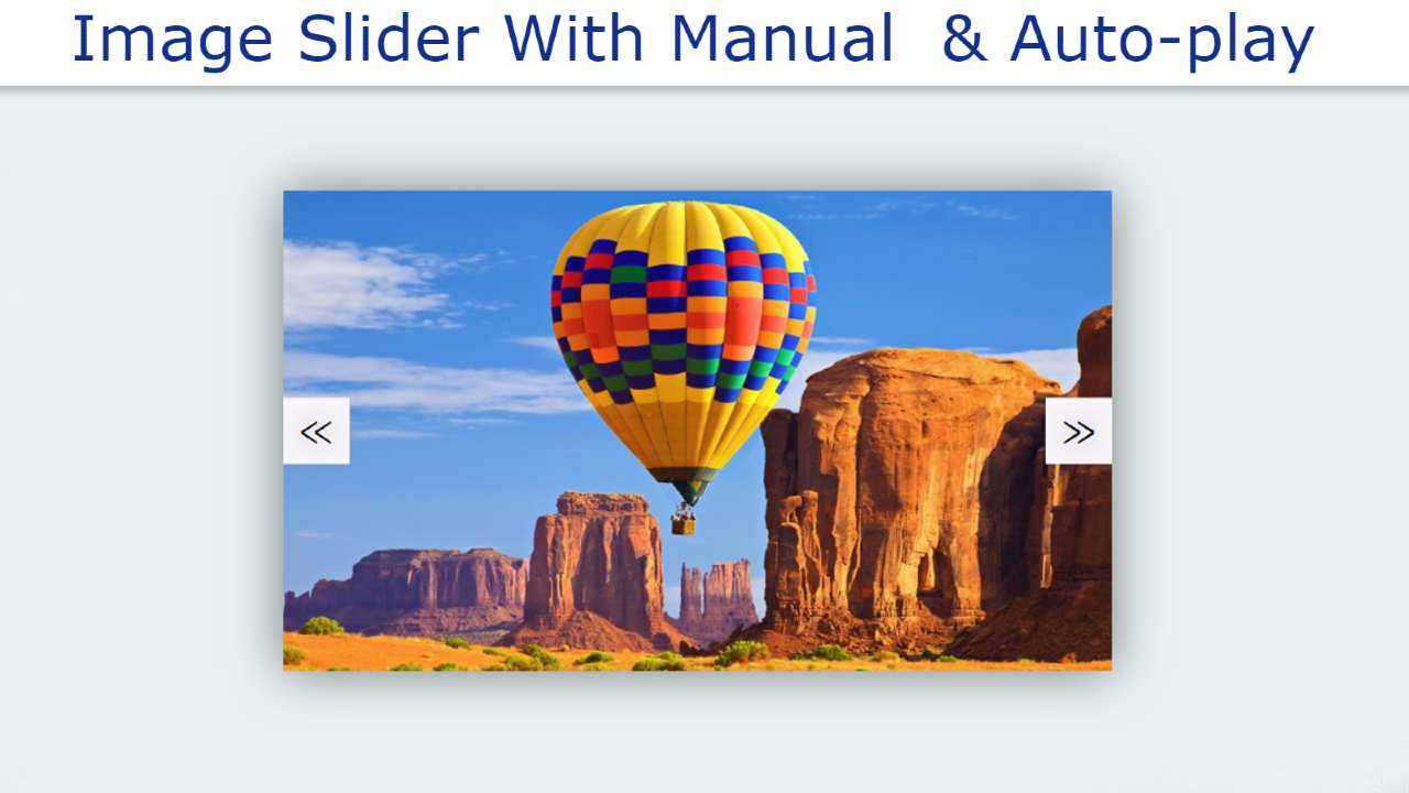 Responsive Image Slider With Manual Button & Autoplay
