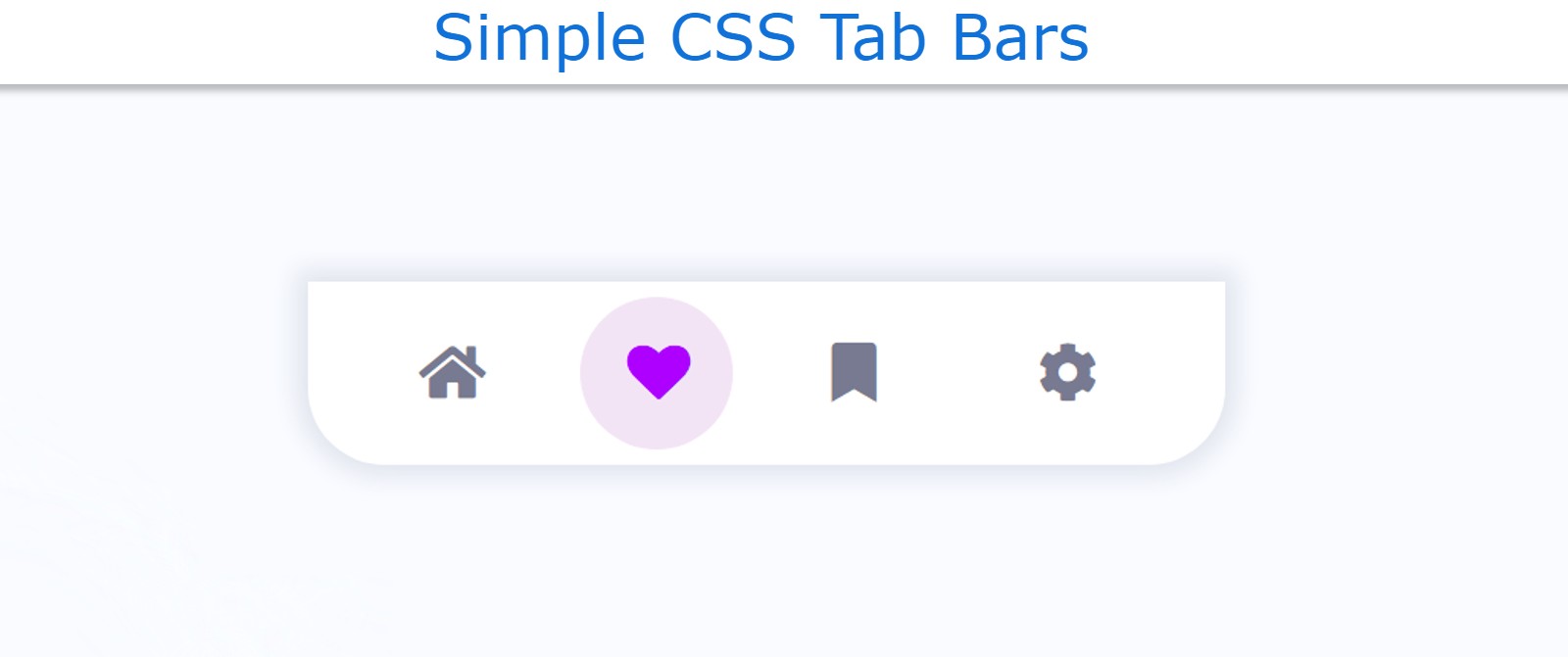 Simple CSS Tab Bar with Animation (Tutorial + Code)