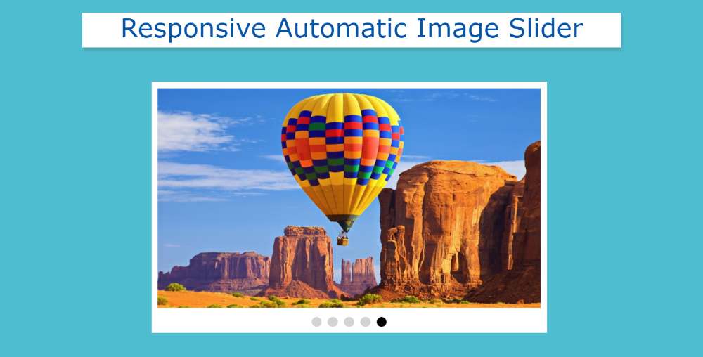Responsive Automatic Image Slider in HTML