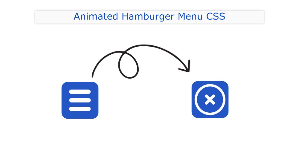 Animated Hamburger Menu using HTML CSS (Free Code)