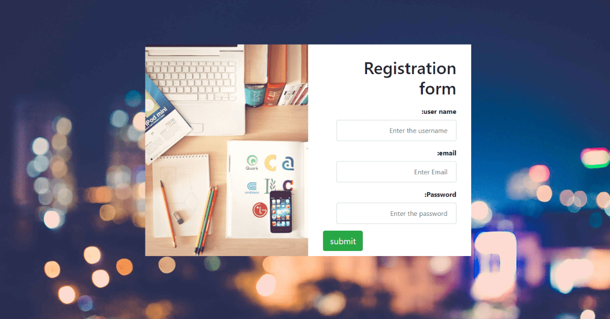 Create a Responsive Bootstrap Registration Form