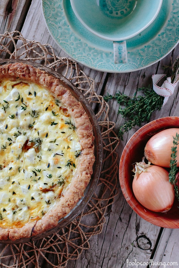 Goat Cheese Quiche with Caramelized Onions and Thyme Foolproof Living