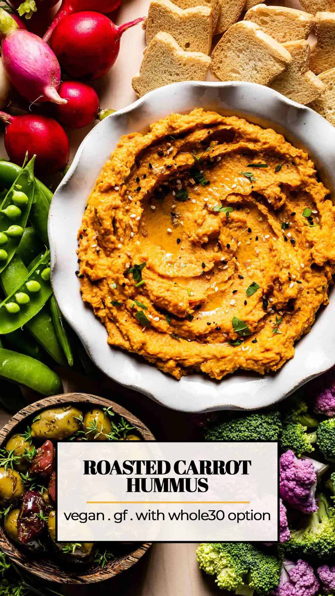 Roasted Carrot Hummus (Vegan, GF, w/ Whole30 Option) Foolproof Living