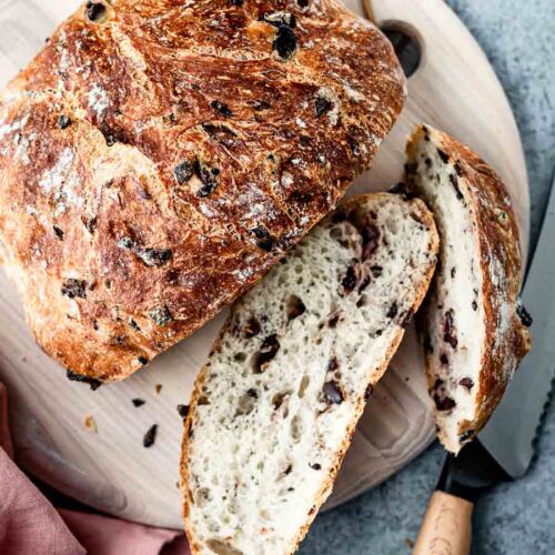 Crusty & Rustic Olive Loaf Bread Recipe (VIDEO!) Foolproof Living