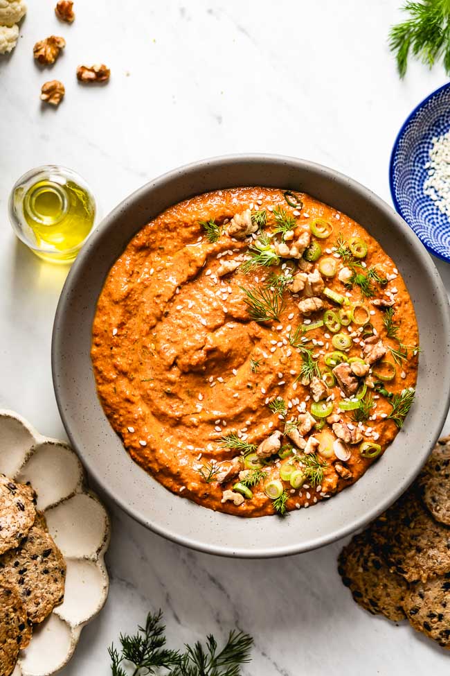 Muhammara Recipe (Middle Eastern Red Pepper Dip) Foolproof Living