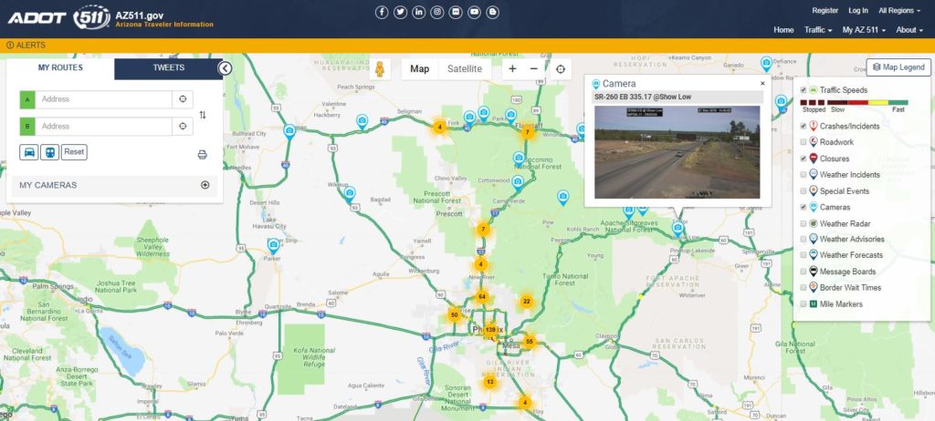 Arizonas 511 Travel Information System Footework